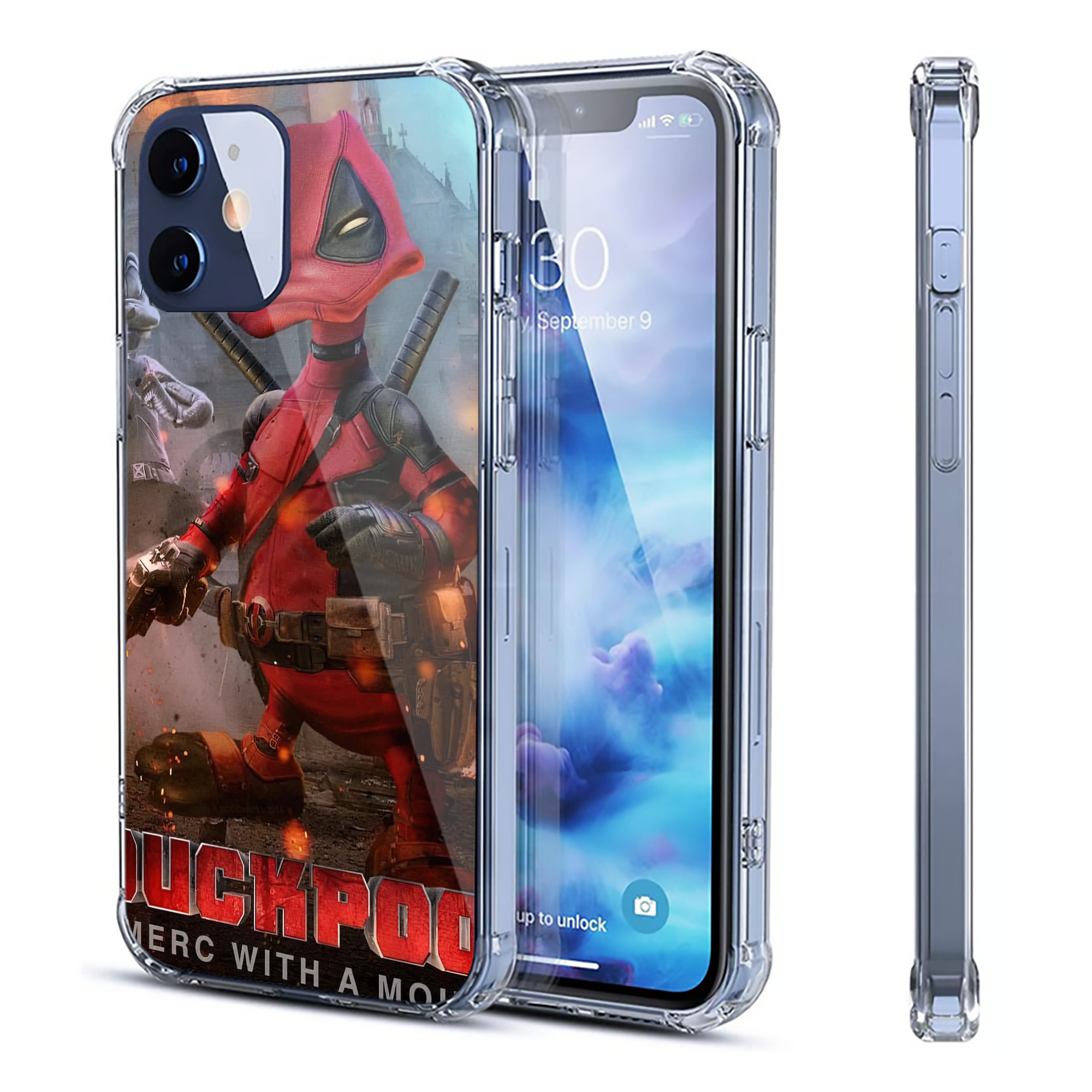 （画像用） Deadpool デッドプール 【iPhone 12シリーズ対応】透明スマホケース（クリアソフトケース）
